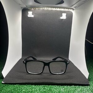 Chrome Hearts Black Square Glasses